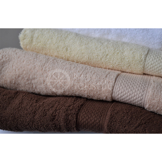 Cotton terry towel brown